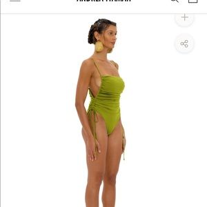 Andrea Iyamah Adan Olive One Piece Swim L